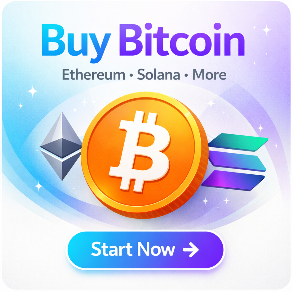 Buy Bitcoin, Ethereum, Solana and more